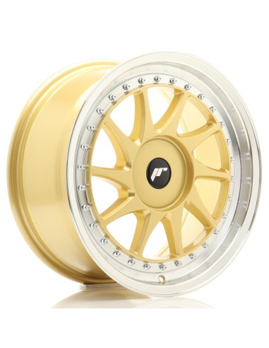JR Wheels JR26 17x8 ET20-35 BLANK Gold w/ Machined Lip