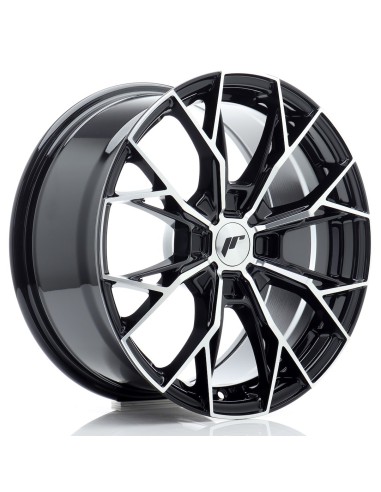 JR Wheels JR49 17x8 ET20-40 4H BLANK Gloss Black Machined Face