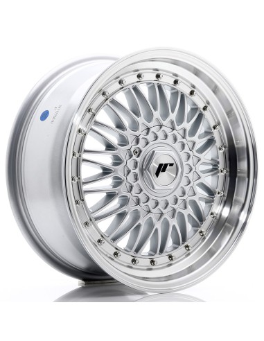 JR Wheels JR9 17x7,5 ET20 4x100/108 Silver w/ Machined Lip+Silver Rivets