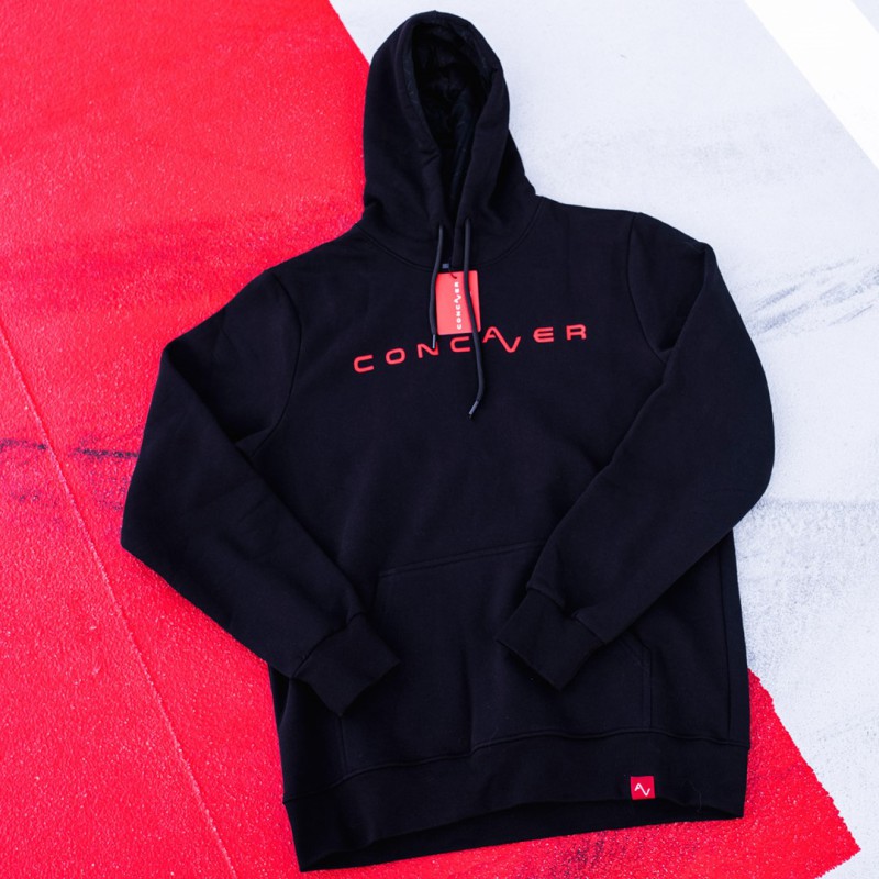 Concaver Unisex Hoodie Logo Black Size M.