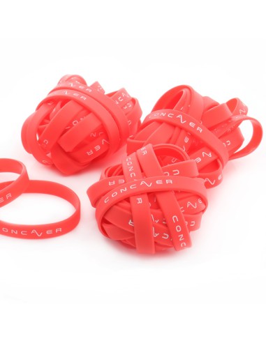 Package of Concaver Silicone Wristbands 50pcs