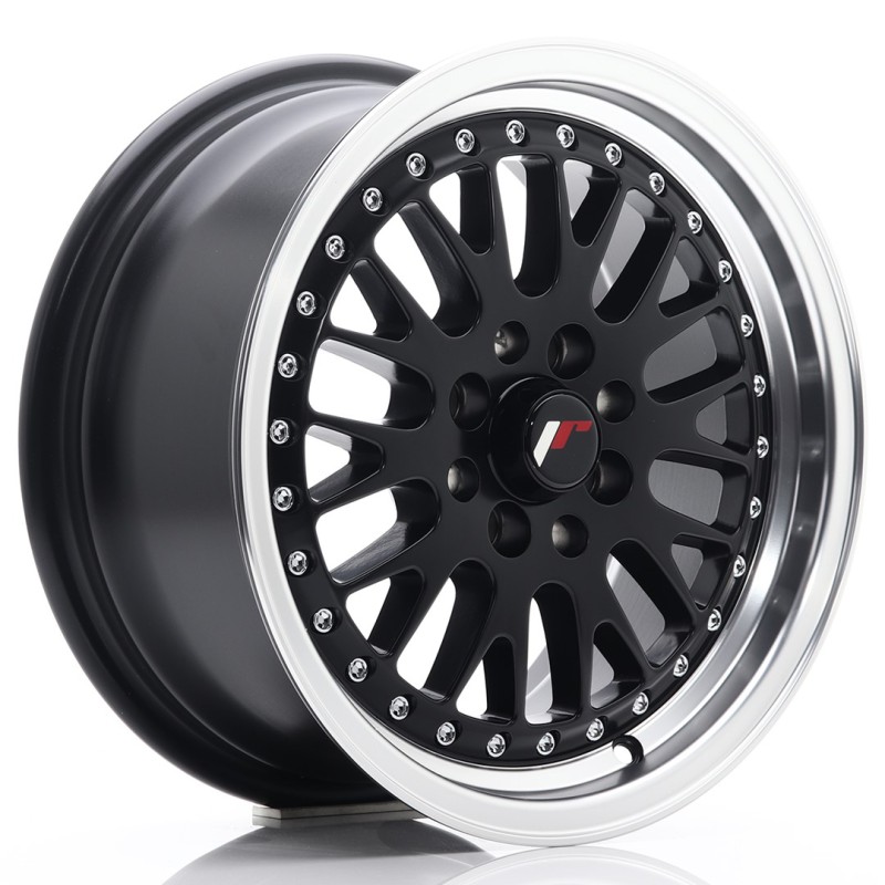 JR Wheels JR10 15x7 ET30 4x100/108 Matt Black w/Machined Lip