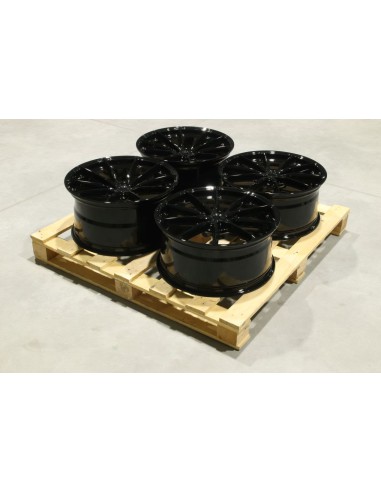 Set of JR37 20x9 ET20 + 20x10 ET35 5x114,3 Gloss Black