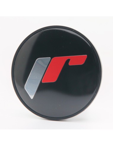 Sticker for Center Cap 087 - Black + Silver/Red Letters