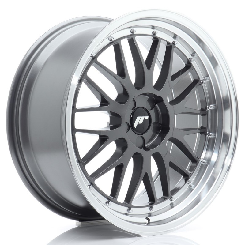 JR Wheels JR23 20x10 ET20-40 5H BLANK Hyper Gray w/Machined Lip