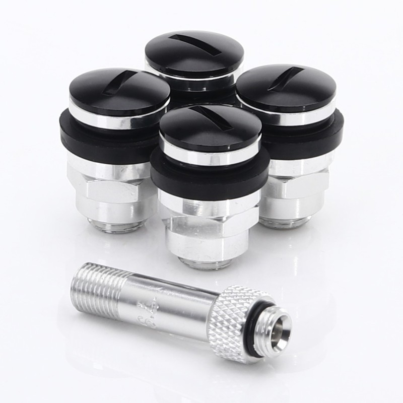 Set of Flat aluminum air valves JR v1 - BLACK