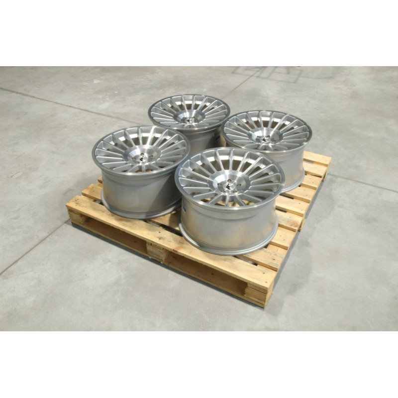 Set of JR16 19x10 ET35 5x100 Silver Machined