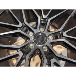 Set of JR38 19x8,5 ET40 + 19x9,5 ET35 5x112 Black Brushed w/Tinted Face 2