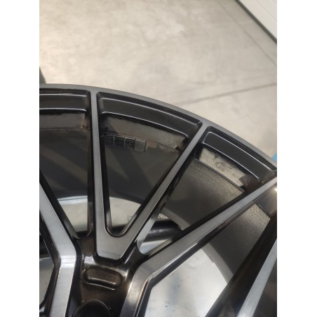 Set of JR38 19x8,5 ET40 + 19x9,5 ET35 5x112 Black Brushed w/Tinted Face