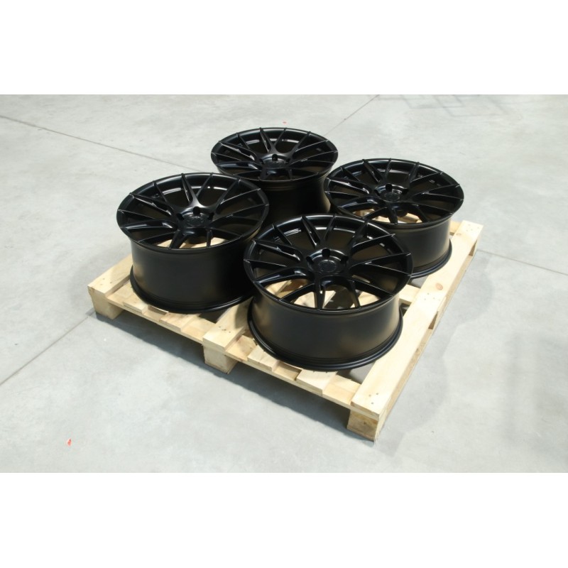 Set of JR42 20x9 ET28 + 20x10 ET23 5x120 Matt Black