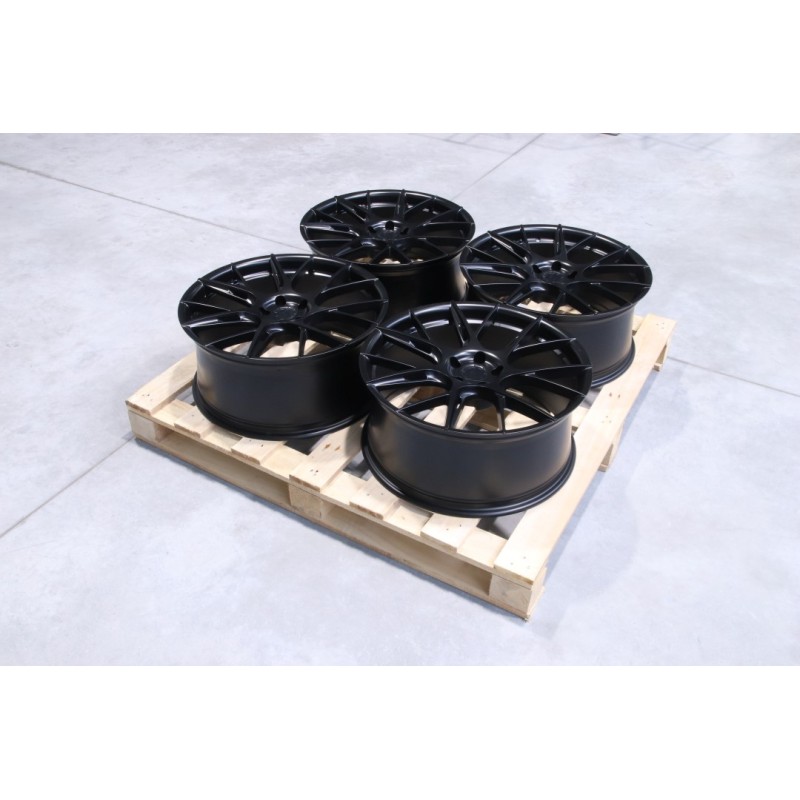 Set of JR42 20x9 ET28 + ET35 5x108 Matt Black