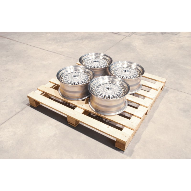 Set of JR9 15x7 ET20 5x112 Silver w/Machined Lip