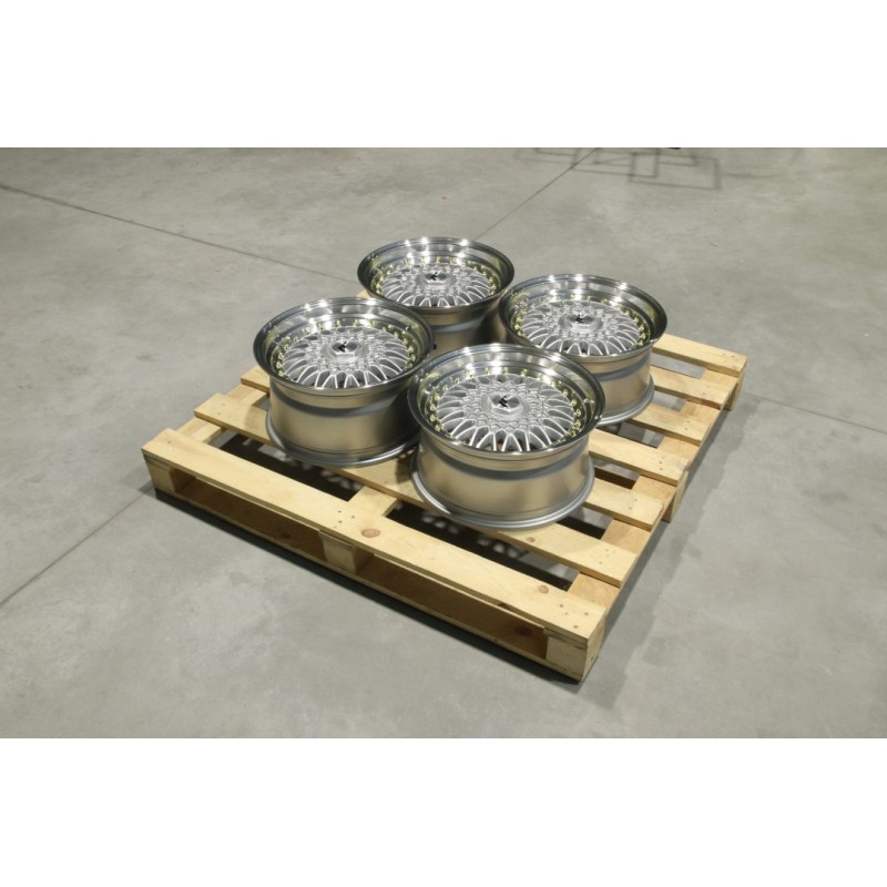 Set of JR9 16x7,5 ET25 + 16x8 ET25 5x100 Silver w/Machined Lip