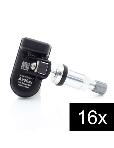 16pcs AirMax TPMS V1 Sensor 315+433MHz Metal Silver