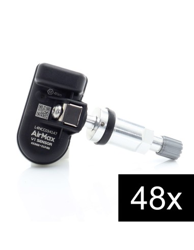 48pcs AirMax TPMS V1 Sensor 315+433MHz Metal Silver